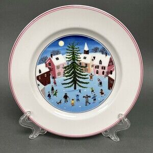 Villeroy & Boch Luxembourg Naif Christmas Round Salad Plate 8 1/4"